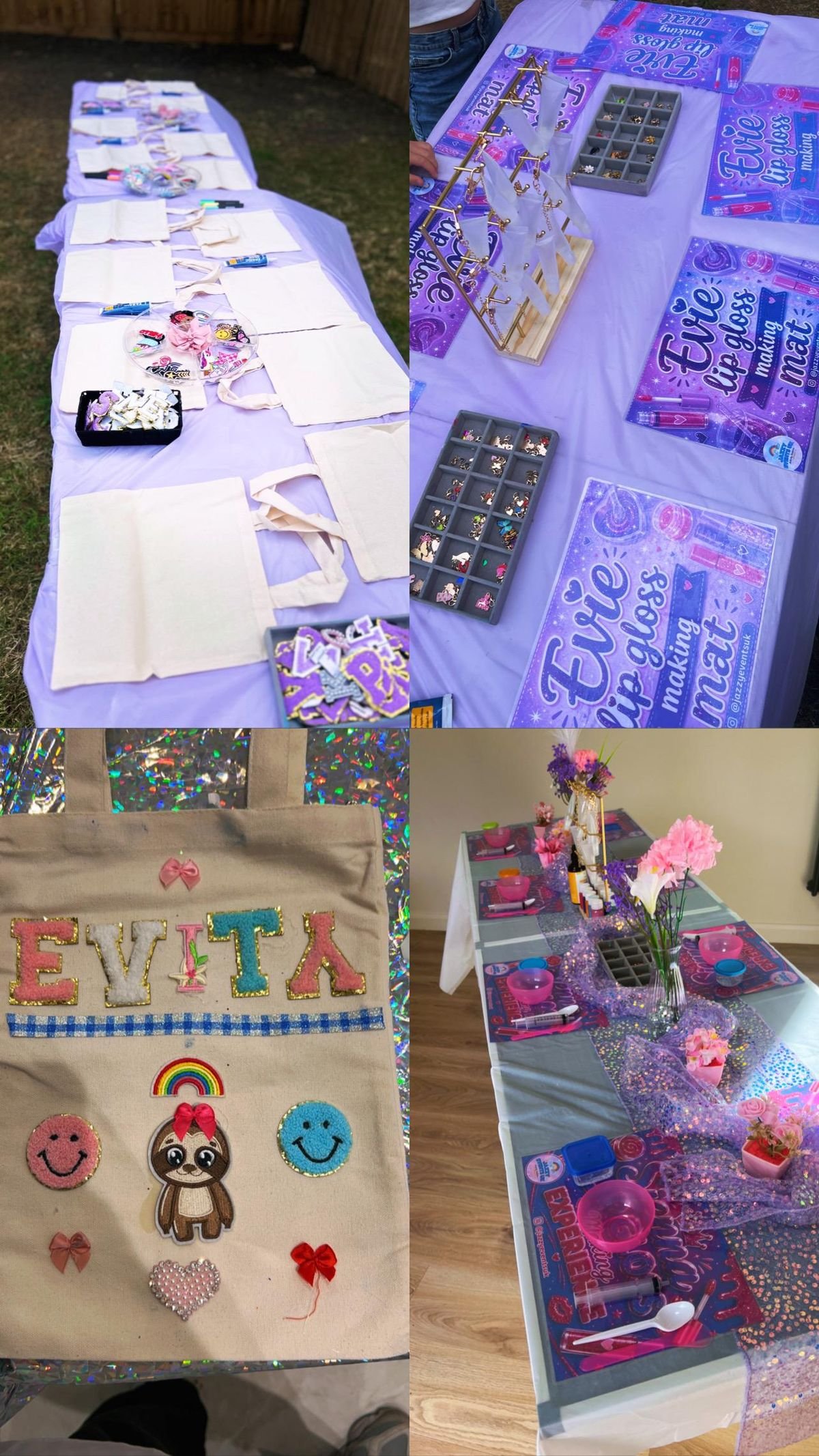 Tote Bags + Lip Gloss Station