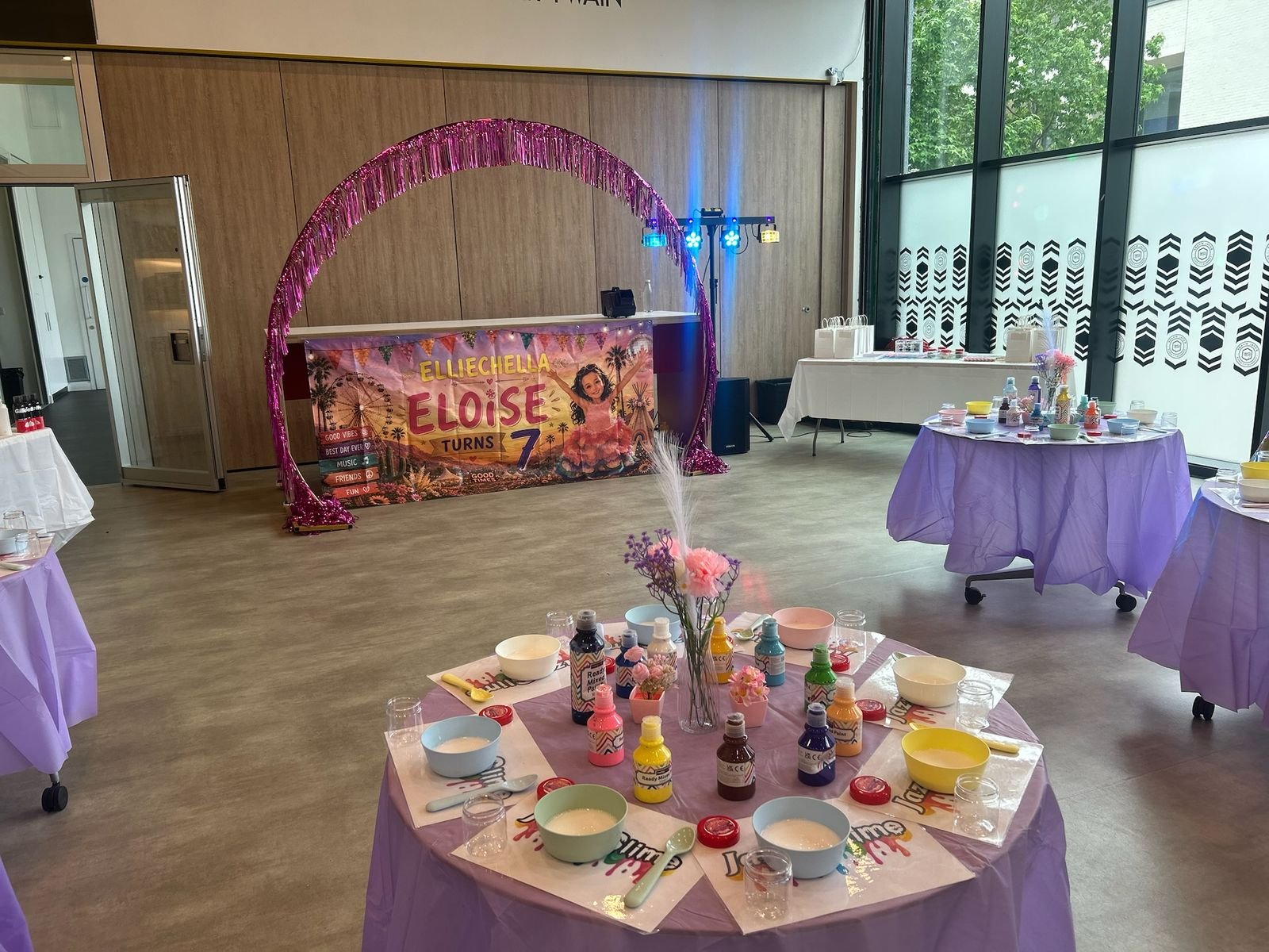 A personalised party table